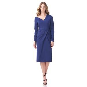 Kay Unger Cecelia Midi Dress Sz 8 Blue. Bought and worn one time.
